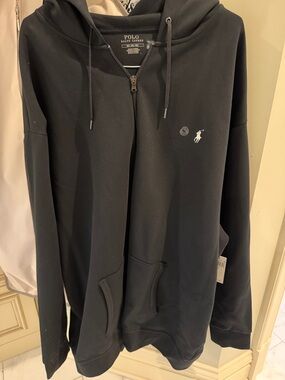 Polo by Ralph Lauren Black Lightweight Zip Hoodie